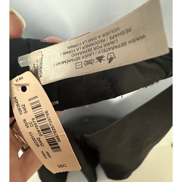 Victorias Secret Lingerie Womens 36C Black Silky Underwire Slip Chemise Babydoll - Picture 4 of 5